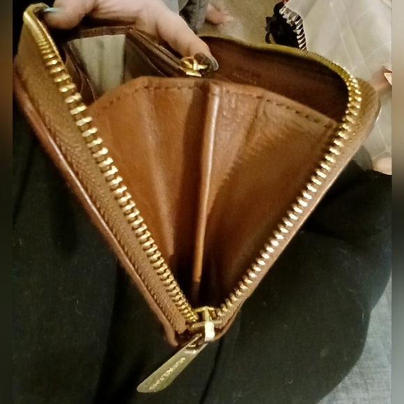 ✨ Michael Kors Jet Set Travel Zip Around Wallet | MK Signature Monogram Brown - Picture 6 of 10